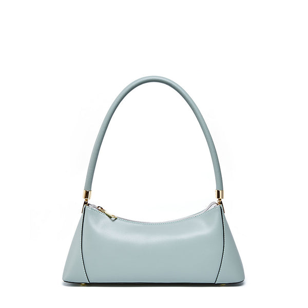 Bolso de Hombro Baguette de Piel Genuina Estilo Vintage