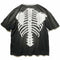 Playera Suelta Oversized Calavera Bones Fire - Estilo Rap Urbano