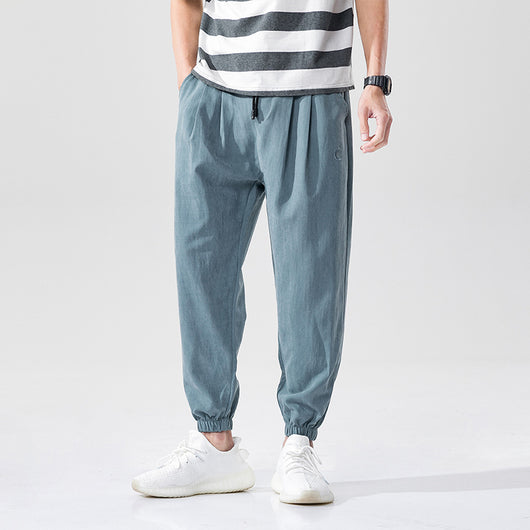 Pantalones Casuales Holgados Ligeros para Hombre - Comodidad Veraniega - Image 10