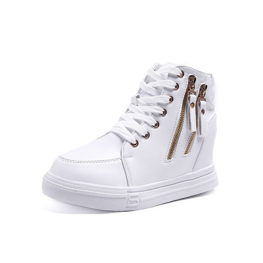 Zapatillas Deportivas Blancas Altas para Mujer - Suela Gruesa Confort - Image 15