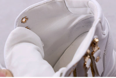 Zapatillas Deportivas Blancas Altas para Mujer - Suela Gruesa Confort - Image 3