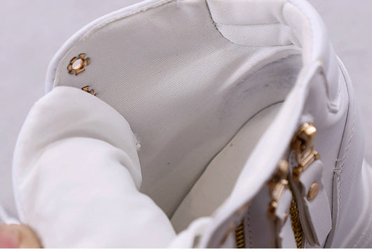 Zapatillas Deportivas Blancas Altas para Mujer - Suela Gruesa Confort - Image 3