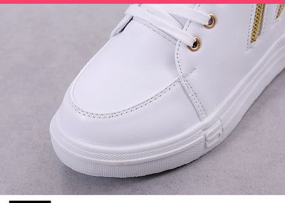 Zapatillas Deportivas Blancas Altas para Mujer - Suela Gruesa Confort - Image 4