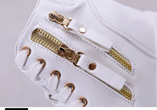 Zapatillas Deportivas Blancas Altas para Mujer - Suela Gruesa Confort - Image 5