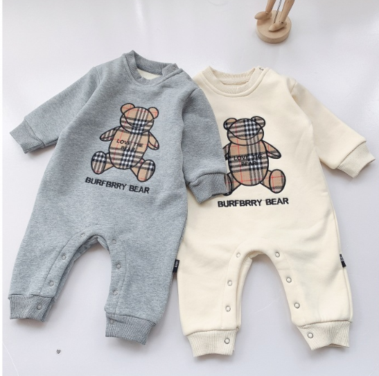 Monos y Mamelcos para Bebés Niños y Niñas - Diseño a Cuadros con Estampado de Ositos