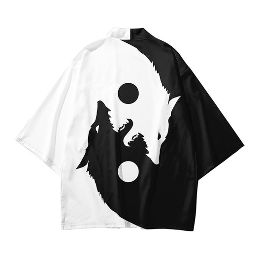Kimono Veraniego con Estampado Digital de Grúas 3D - Bata Suelta Tipo Cardigan - Image 9