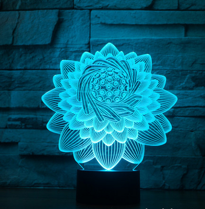 Lámpara LED 3D Táctil Multicolor con Carga - Luz Ambiental Decorativa