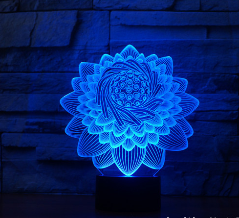 Lámpara LED 3D Táctil Multicolor con Carga - Luz Ambiental Decorativa - Image 2