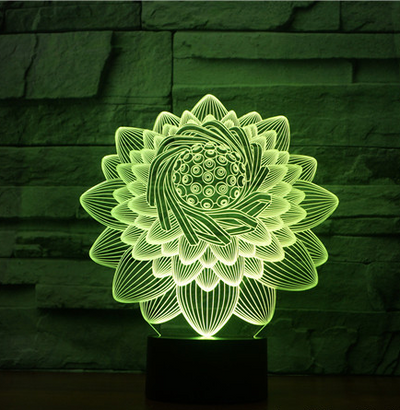 Lámpara LED 3D Táctil Multicolor con Carga - Luz Ambiental Decorativa - Image 3