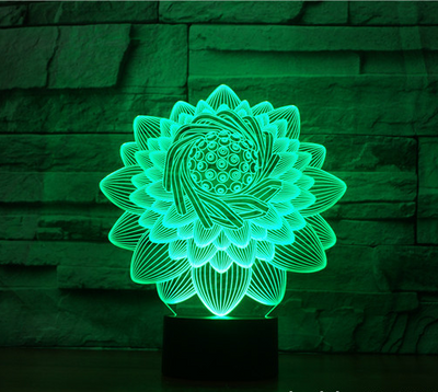 Lámpara LED 3D Táctil Multicolor con Carga - Luz Ambiental Decorativa - Image 6