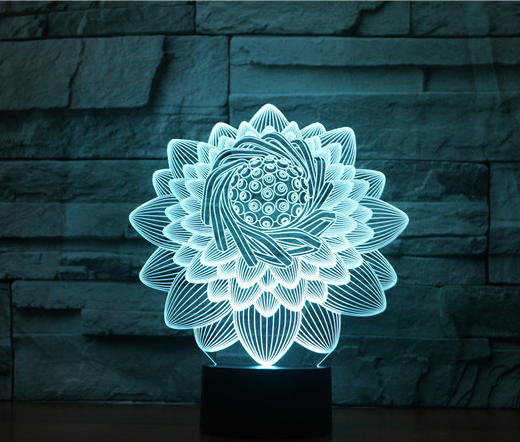 Lámpara LED 3D Táctil Multicolor con Carga - Luz Ambiental Decorativa - Image 7