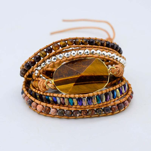 Pulsera Boho Vintage Ojo de Tigre