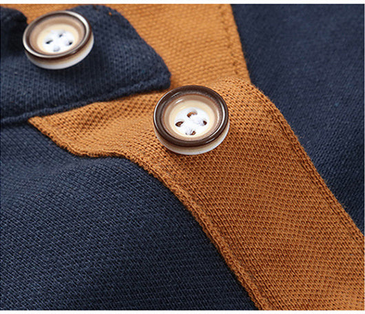Polo Manga Larga de Algodón para Hombre - Diseño Clásico Solido - Image 9