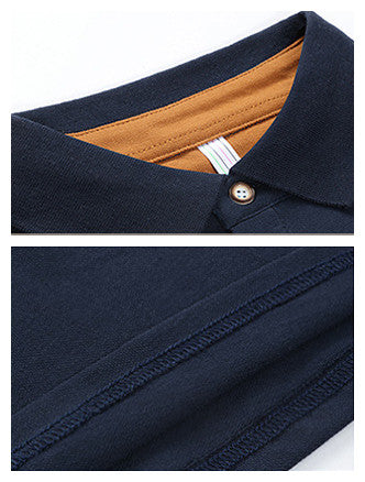 Polo Manga Larga de Algodón para Hombre - Diseño Clásico Solido - Image 7