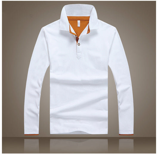 Polo Manga Larga de Algodón para Hombre - Diseño Clásico Solido - Image 11