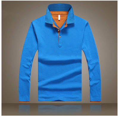 Polo Manga Larga de Algodón para Hombre - Diseño Clásico Solido - Image 10