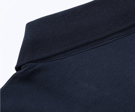 Polo Manga Larga de Algodón para Hombre - Diseño Clásico Solido - Image 14