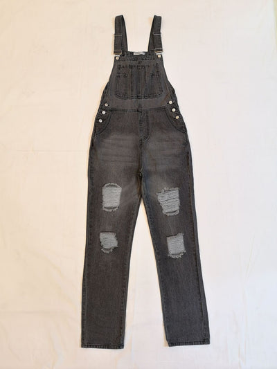 Enterizo Denim Mujer Rotos Diseño Moderno Overol Casual - Image 5