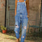 Enterizo Denim Mujer Rotos Diseño Moderno Overol Casual