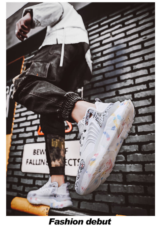 Zapatillas Deportivas Altas Camuflaje con Suela Jelly - Estilo Retro para Hombre - Image 15