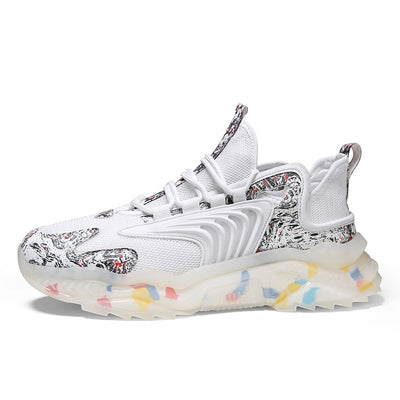 Zapatillas Deportivas Altas Camuflaje con Suela Jelly - Estilo Retro para Hombre - Image 4