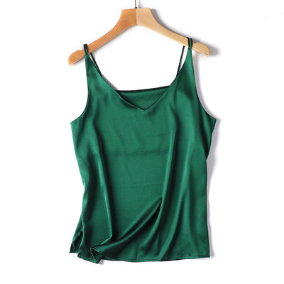 Blusa Ajustable de Seda Pura con Tirantes - Image 3