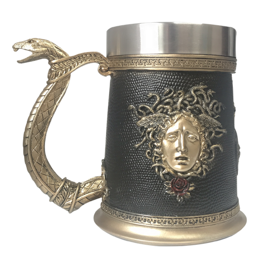 Jarra de Cerveza Medusa Acero Inoxidable - Diseño Mitología Griega