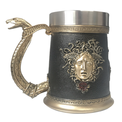 Jarra de Cerveza Medusa Acero Inoxidable - Diseño Mitología Griega