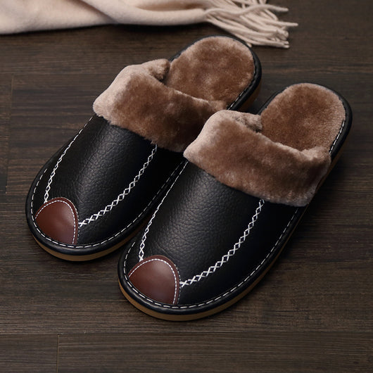 Pantuflas de Cuero con Suela Gruesa Antideslizante para el Hogar - Image 13