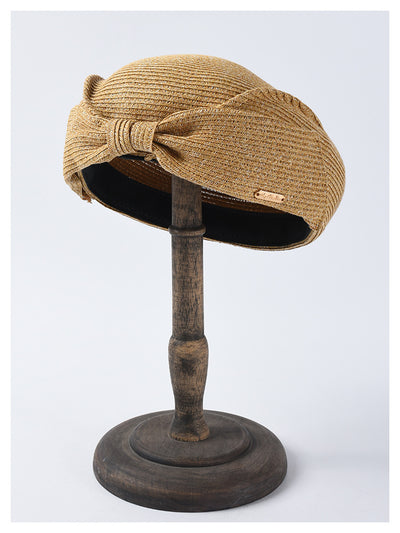 Boina de Paja Japonesa Elegante con Moño para Verano - Image 20