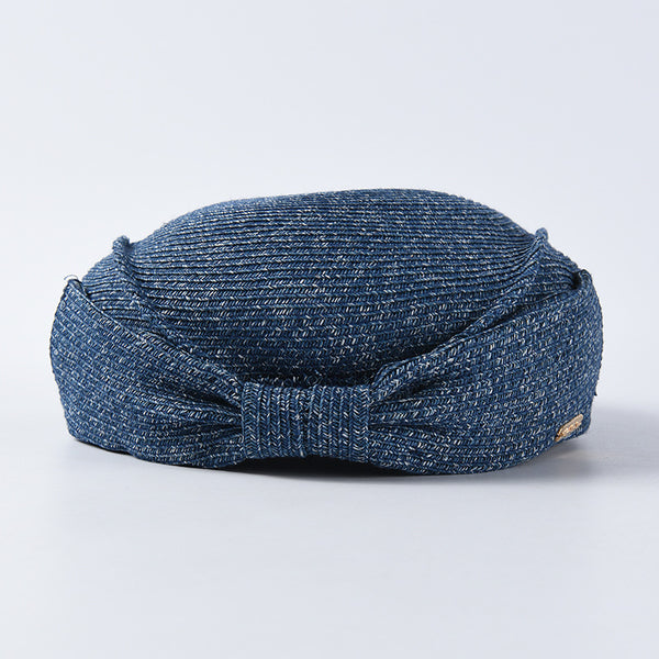 Boina de Paja Japonesa Elegante con Moño para Verano