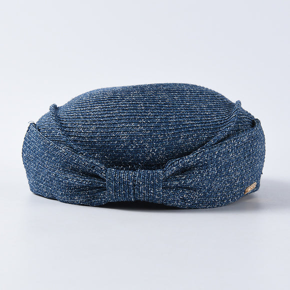 Boina de Paja Japonesa Elegante con Moño para Verano