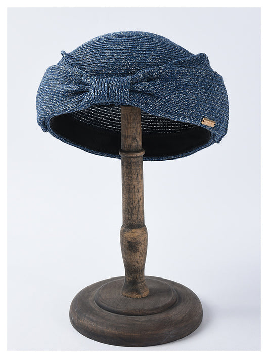 Boina de Paja Japonesa Elegante con Moño para Verano - Image 6