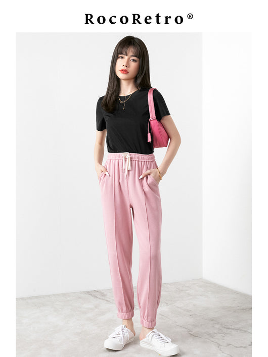 Pantalones Grises Sueltos de Pierna Ancha para Mujer - Estilo Urbano Verano - Image 6
