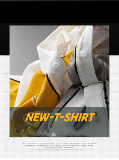 Camisa de Seda Helada para Hombre con Cuello Combinado - Image 15
