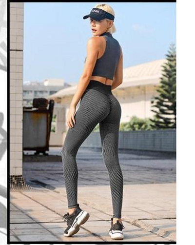 Pantalones de Yoga Jacquard con Efecto Bubble para Mujer - Image 6
