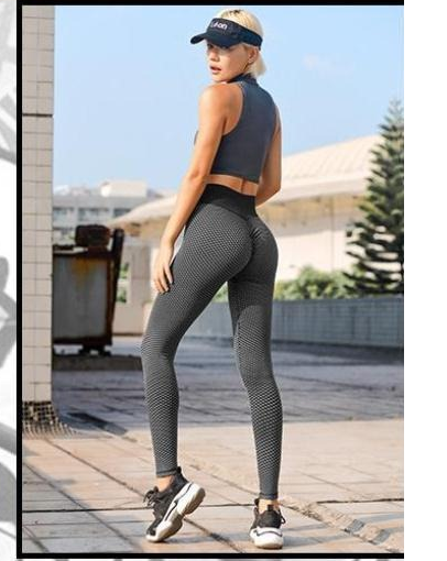 Pantalones de Yoga Jacquard con Efecto Bubble para Mujer - Image 6