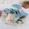 Sombrero de Playa Mujer con Flores - Protección Solar Elegante para Verano