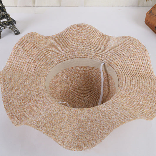 Sombrero de Playa Mujer con Flores - Protección Solar Elegante para Verano - Image 4