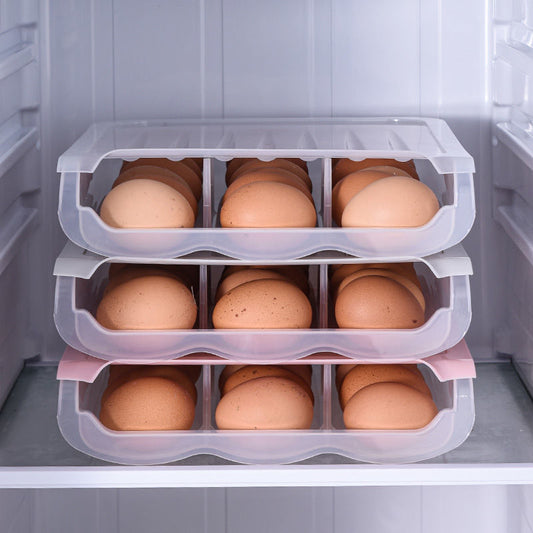 Organizador de Huevos con Ventilación y Cajones Extraíbles