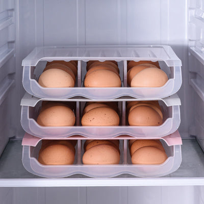 Organizador de Huevos con Ventilación y Cajones Extraíbles