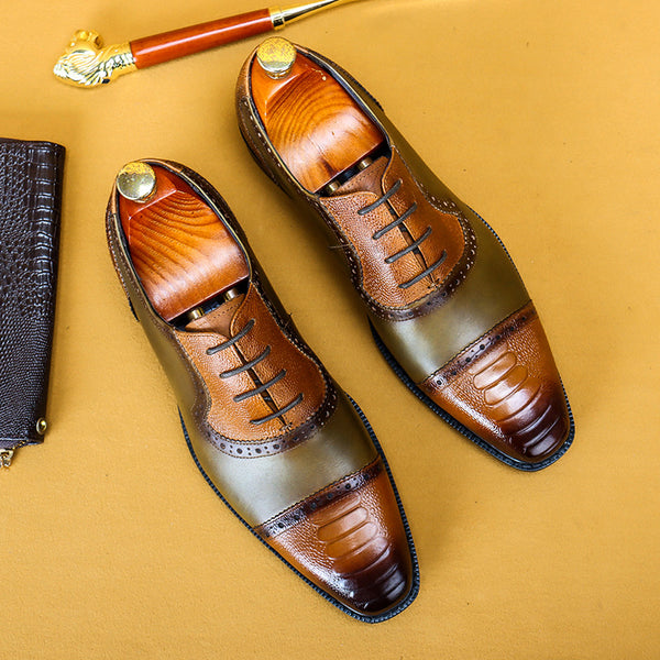 Zapatos de Cuero Genuino Primera Capa para Hombre