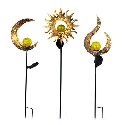 Lámpara Solar Retro para Jardín con Diseño de Luna y Llama Hueca - Image 19