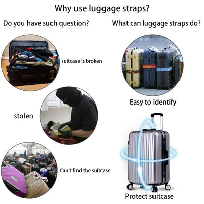 Cinturones de Seguridad Ajustables para Maletas - 7 Colores - Image 12