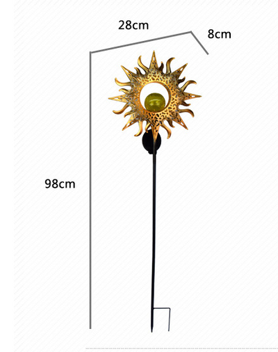 Lámpara Solar Retro para Jardín con Diseño de Luna y Llama Hueca - Image 11