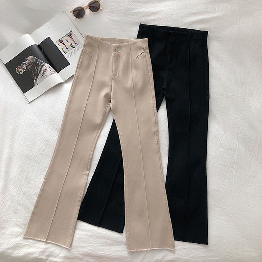 Pantalones Negros Cintura Alta Mujer - Diseño Coreano Slim Fit Casual - Image 9