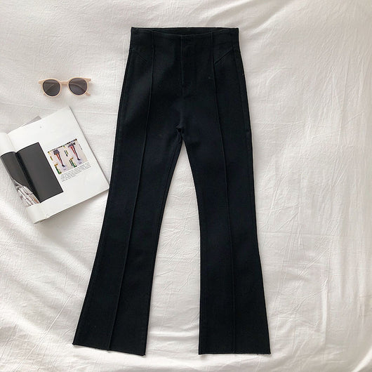 Pantalones Negros Cintura Alta Mujer - Diseño Coreano Slim Fit Casual - Image 3