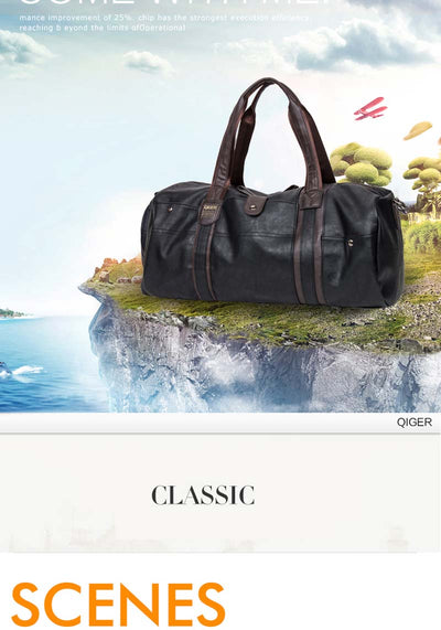 Bolsa de Viaje para Hombre Cuero Encerado Premium - Maletín Casual de Gran Capacidad - Image 8