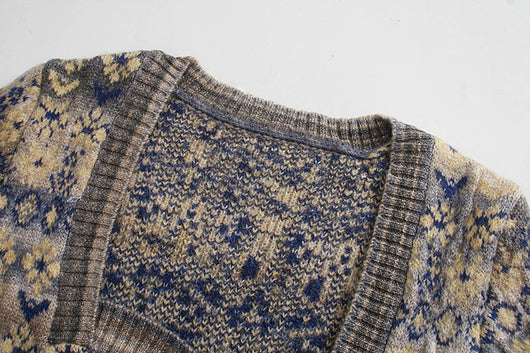 Suéter Retro para Mujer con Cuello Cuadrado y Mangas Largas - Diseño Jacquard Elegante - Image 4