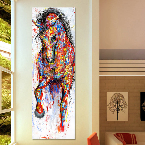 Cuadro Decorativo Caballo Acuarela para Sala y Pasillo - Pintura sin Marco